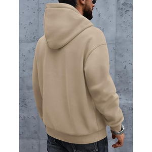 Sudaderas con Capucha Extra Grandes para Hombre, Color Sólido, Algodón, Sudaderas Casuales con Capucha, Corte Regular, Ropa de Otoño, Más Vendidas, Servicios OEM - Product Image 2