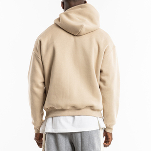 High Quality Polyester/Cotton Nonwoven Winter Printed Oversize Hoodie <b>Thick</b> <b>Fleece</b> Drop Shoulder Custom Men Hoodies - Product Image 1