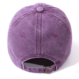 Casquette de baseball unisexe 6 panneaux réglable en coton lavé couleur unie décontractée pour adultes toutes saisons - Product Image 5