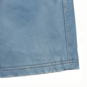 Jupe crayon mini en jean taille haute pour femme avec poches, style tissé uni décontracté toutes saisons - Product Image 6