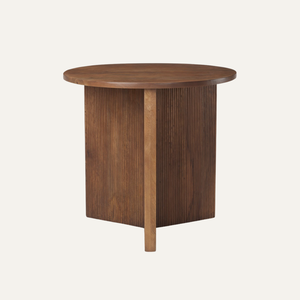 Table d'appoint en bois cannelé Aurelia pour le salon - Product Image 2