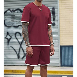 Mens Summer Outfit Manufacturer 2 Piece 220 GSM Cotton Cargo Shorts T Shirt Oversized OEM Bulk Supply - Product Image 4
