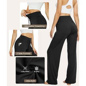 Pantalon de randonnée large et résistant à l'eau pour femme avec cordon de serrage et poches discrètes - Product Image 4