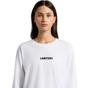 <b>Womens</b> O Neck Long Sleeve T Shirt Loose Fit Small Chest Print Clean <b>Back</b> Casual Wholesale Custom OEM Cotton Jersey Tee Shirt Top - Product Image 5