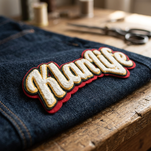 Patchs brodés thermocollants en chenille avec logo 3D et grandes lettres, haute qualité, tendance - Product Image 2