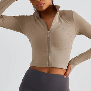 Ropa Deportiva con Logotipo Personalizado, Chaqueta de Yoga de Manga Larga para Mujer, Chaqueta de Gimnasio de Alta Calidad para Entrenamiento, Ropa Deportiva Activa, Chaqueta de Yoga - Product Image 4