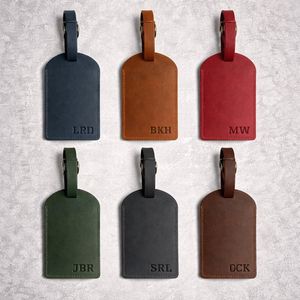 Top-Grain Genuine Leather Luggage Tags Luxury Travel ID Labels for Suitcases Handcrafted Full Grain Leather Travel Tag LTG-0301 - Product Image 5