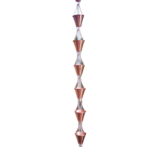 Chaînes de pluie suspendues en métal de style américain, couleur cuivre, motif fleur de tulipe, pour la décoration de la maison et du jardin - Product Image 5