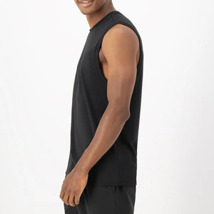 Camiseta sin mangas de punto transpirable para hombre, informal y elegante, de alta calidad y bajo precio, para verano, de poliéster/algodón. - Product Image 6