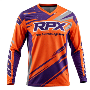 Ropa de Moda de Diseño Personalizado, Jersey de Motocross de Algodón, Poliéster y Elastano, Ropa de Carreras de Motocicleta, Jersey de Motocross - Product Image 4