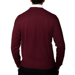 Pull en maille à col en V pour homme grande taille, coupe ample et longue, style cardigan, décontracté, automne-hiver, vente en gros - Product Image 2