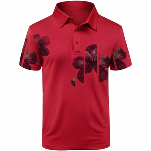 Chemise à manches courtes zippée pour homme, style sportif, color-block, séchage rapide, longueur normale, vert-gris, 100% coton, avec poche - Product Image 5