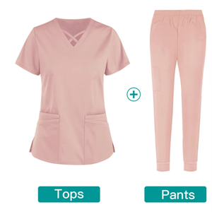 Short Sleeve Unisex Hospital Logo <b>Uniform</b> <b>Scrubs</b> Suit Hospital Medical Doctor Nurse Disposable Breathable Medical <b>Scrubs</b> - Product Image 4