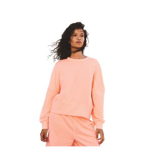 Women Oversized Drop-Shoulder Sweatshirt Solid Color V-neck Full Sleeve 100% Cotton Knitted Breathable Lined Front Autumn Style - Product Image 1