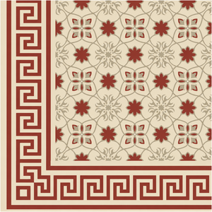 Azulejo Cerámico Encaustico Clásico, Adornos Modernos para Interiores de Villas, Azulejos Antideslizantes para Paredes y Pisos CTS C103.9(59-62) - Product Image 3
