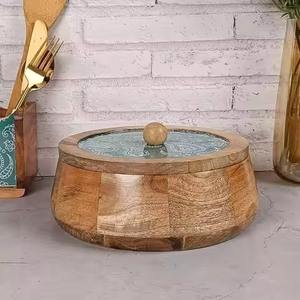 Caja de Madera para Chapati, Contenedor de Almacenamiento de Roti Hecho a Mano, Organizador de Roti para Cocina - Product Image 5