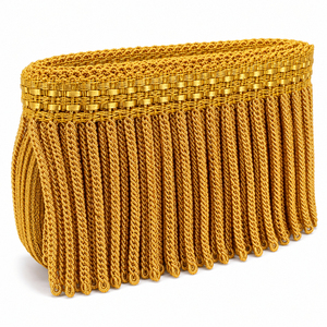 Ribete Decorativo de Alambre Dorado con Flecos, Borde Metálico Dorado para Diseño de Moda y Confección de Prendas - Product Image 4