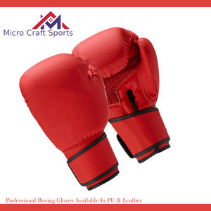 Guantes de Boxeo Profesionales Disponibles en PU y Cuero, Fabricante de Equipo y Guantes de Boxeo Personalizados, Sialkot, Pakistán - Product Image 5