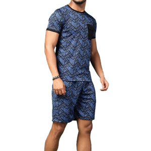 Ensemble 2 pièces nouveau style : T-shirt et short en polyester à séchage rapide, imprimé numériquement par sublimation intégrale, pour tenue décontractée - Product Image 3