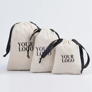 Bolsas Reutilizables de Lona de Algodón con Cordón para Almacenamiento de Alimentos con Opción de Personalización - Product Image 2