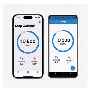 Royalcraft Step Counter App – Pedometer, Calorie Tracker, Walking Distance, Fitness Activity Tracker - Product Image 1