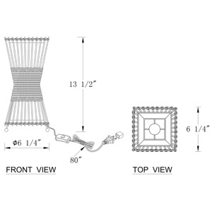 C Cattleya 2-<b>Light</b> Bamboo and Rattan <b>Table</b> Lamp with White Fabric Shade - Product Image 4