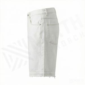 Shorts de Mezclilla de Verano de Alta Calidad, Personalizados, con Bordes Crudos, para Hombre, Estilo Casual, Corte Holgado, Premium, Streetwear - Product Image 3