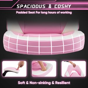 Sedia da gioco in pelle sintetica ergonomica sweetcfripy sedia da ufficio con braccioli ribaltabili regolabili in altezza con supporto lombare - Product Image 2