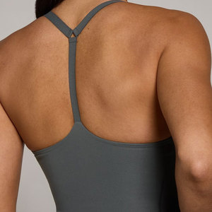 Custom Ladies <b>Strappy</b> Back Design Solid Pattern Gym Sleeveless High Quality Four Way Stretch Yoga Wear Body Fit Tank <b>Top</b> - Product Image 4