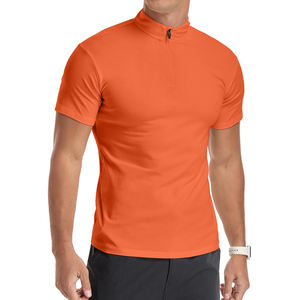 Wholesale Custom Solid Colors Quarter Zipper T-<b>Shirt</b> Short Sleeve <b>Zip</b> <b>up</b> Lightweight Casual <b>Shirts</b> Quarter <b>Zip</b> T-<b>shirt</b> For <b>Men</b> - Product Image 6