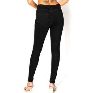 Ladies Slim Fit Stretch Denim Pants Plus Size Jeans Branded Woven Dark Colored Ripped Women's Breathable Girlfriend Jeans Pants - Product Image 2