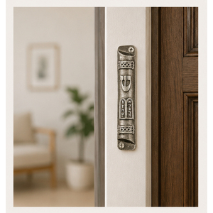 Étui à Mézouza Personnalisable avec Lettre Hébraïque Shin, Décoration de Porte Judaïque en Argent Vieilli pour Bénédiction Domestique et Réception de la Maison Juive - Product Image 6