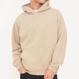 High Quality Oversized Heavyweight Men's Hoodies 100% Cotton Pocket <b>Design</b> Men's Women's Drop Shoulder Streetwear Hoodies - Product Image 5