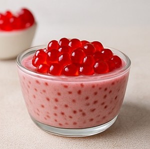 Boba éclatante aromatisée à la cerise, de haute qualité et savoureuse, idéale pour la décoration de gâteaux. - Product Image 6
