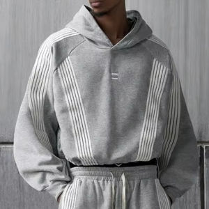 Conjunto de Dos Piezas con Logotipo Personalizado, Venta al Por Mayor, Costuras Resistentes, Ropa Deportiva de Moda Otoño-Invierno, Corte Holgado, Estilo Urbano - Product Image 1