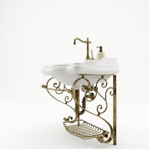 Soporte de lavabo de metal resistente para exteriores, de hierro forjado, personalizado, tradicional, para venta al por mayor - Product Image 2