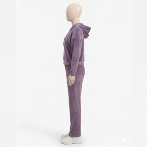Conjunto Deportivo de Mujer, Estilo Urbano, Tallas Grandes, 100% Algodón, Diseño 2 en 1 con Capucha y Cintura Elástica, Servicio de Logotipo Personalizado OEM - Product Image 4