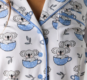 Pijamas de Dos Piezas para Mujer, Manga Corta, Estampado de <span class=keywords><strong>Koala</strong></span>, Impresión Digital, Ropa de Dormir Suave y Cómoda para Mujer - Product Image 5