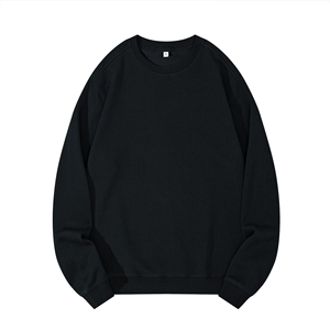 เสื้อสเวตเชิ้ตผ้าฟลีซคอกลมทรงโอเวอร์ไซส์สีดำสำหรับผู้หญิง สวมใส่สบายๆ แบบหลวมๆ สำหรับใช้ในชีวิตประจำวัน ขายส่ง แบรนด์ส่วนตัว สหรัฐอเมริกา สหราชอาณาจักร ยุโรป - Product Image 1