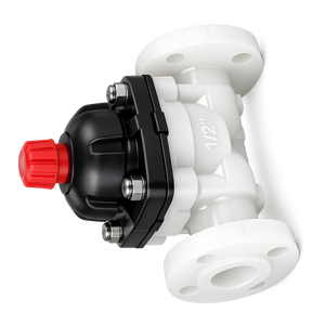 Válvula de Diafragma de Polipropileno (PP) de 1/2 Pulgada con Extremo Bridado, Resistente a la Corrosión, Manual, para Uso Industrial y Químico, OEM - Product Image 4