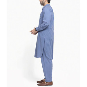 Shalwar Kameez pour homme en coton mélangé de luxe, tenue traditionnelle élégante, design confortable pour les mariages et les événements formels - Product Image 4