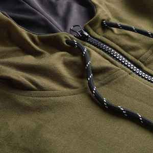 Conjunto Deportivo Casual de Invierno para Hombre, Manga Larga, Estampado Sólido, para Correr y Trotar, 100% Poliéster con Forro Polar, Diseño 2 en 1 - Product Image 5