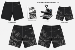Shorts de surf pour hommes à séchage rapide, shorts de plage avec logo avant, maillots de bain légers, écologiques, respirants et élastiques - Product Image 4