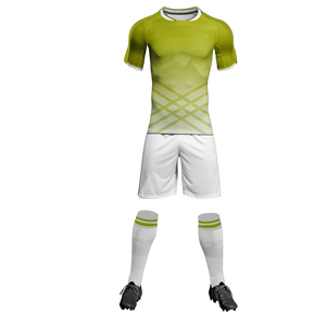 Custom Men Soccer Uniform Green White Sublimated Jersey Shorts <b>Socks</b> Set <b>Moisture</b> Wicking All Seasons Adult Regular Fit - Product Image 1