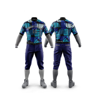 เสื้อเบสบอลโพลีเอสเตอร์แบบสั่งทำพิเศษสำหรับ OEM ออกแบบเองได้ พิมพ์ลายแบบ Sublimation เต็มตัว ระบายอากาศได้ดี ไซส์ใหญ่ แขนยาว คุณภาพสูง - Product Image 6