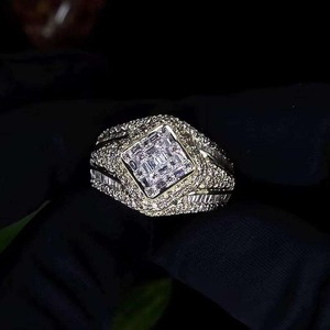 Bague de fiançailles de luxe plaquée argent avec diamant naturel certifié taille brillant pour femme, la plus vendue, disponible à la vente - Product Image 5