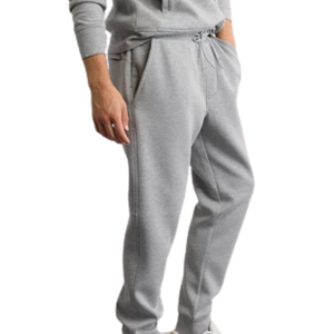 Men <b>Light</b> Grey Fleece Jogger Sweatpants Drawstring Elastic Waist Relaxed Fit Casual Winter <b>Trousers</b> with Pockets - Product Image 6