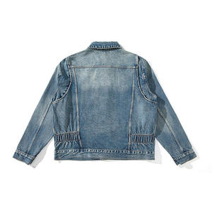 Jean <b>Jacket</b> for Men Stylish Plus Size Men Coat Unique Design Men's <b>Customized</b> <b>Denim</b> <b>Jackets</b> - Product Image 3