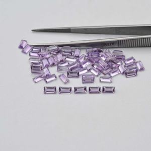 3x6mm Améthyste rose naturelle à facettes Baguette taillée Pierre libre de première qualité Rose Dr France Améthyste du fabricant indien - Product Image 1