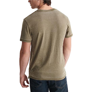 เสื้อยืดผ้าฝ้ายแท้ 100% แบบเรียบ สำหรับผู้ชาย 200gsm ป้ายยี่ห้อสั่งทำได้ เส้นด้ายปรับแต่งได้ - Product Image 3
